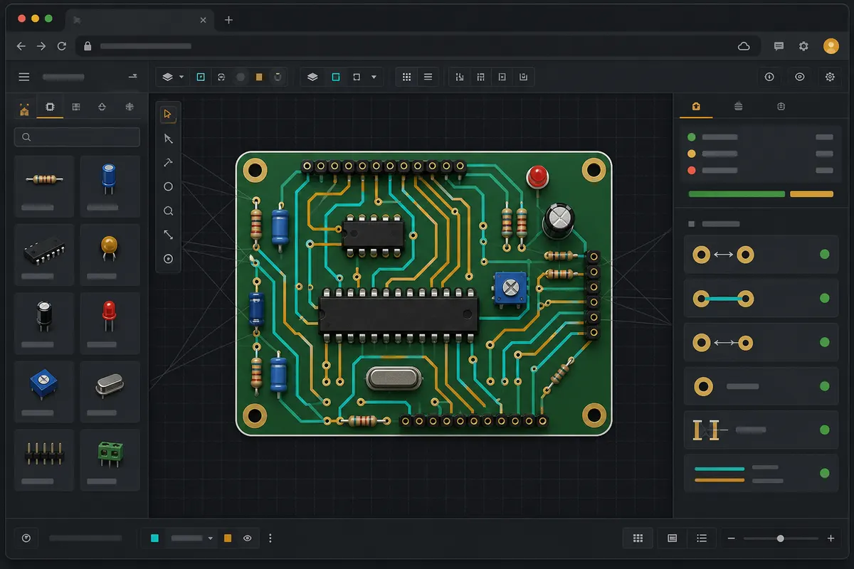 CircuitDiagramMaker workflow compared with EasyEDA