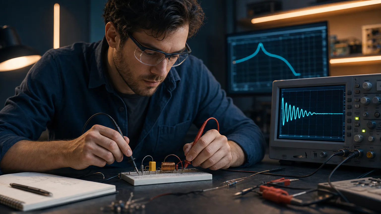 Professional 555 Timer Circuit Simulator workbench showing the physical engineering context behind the documented workflow.