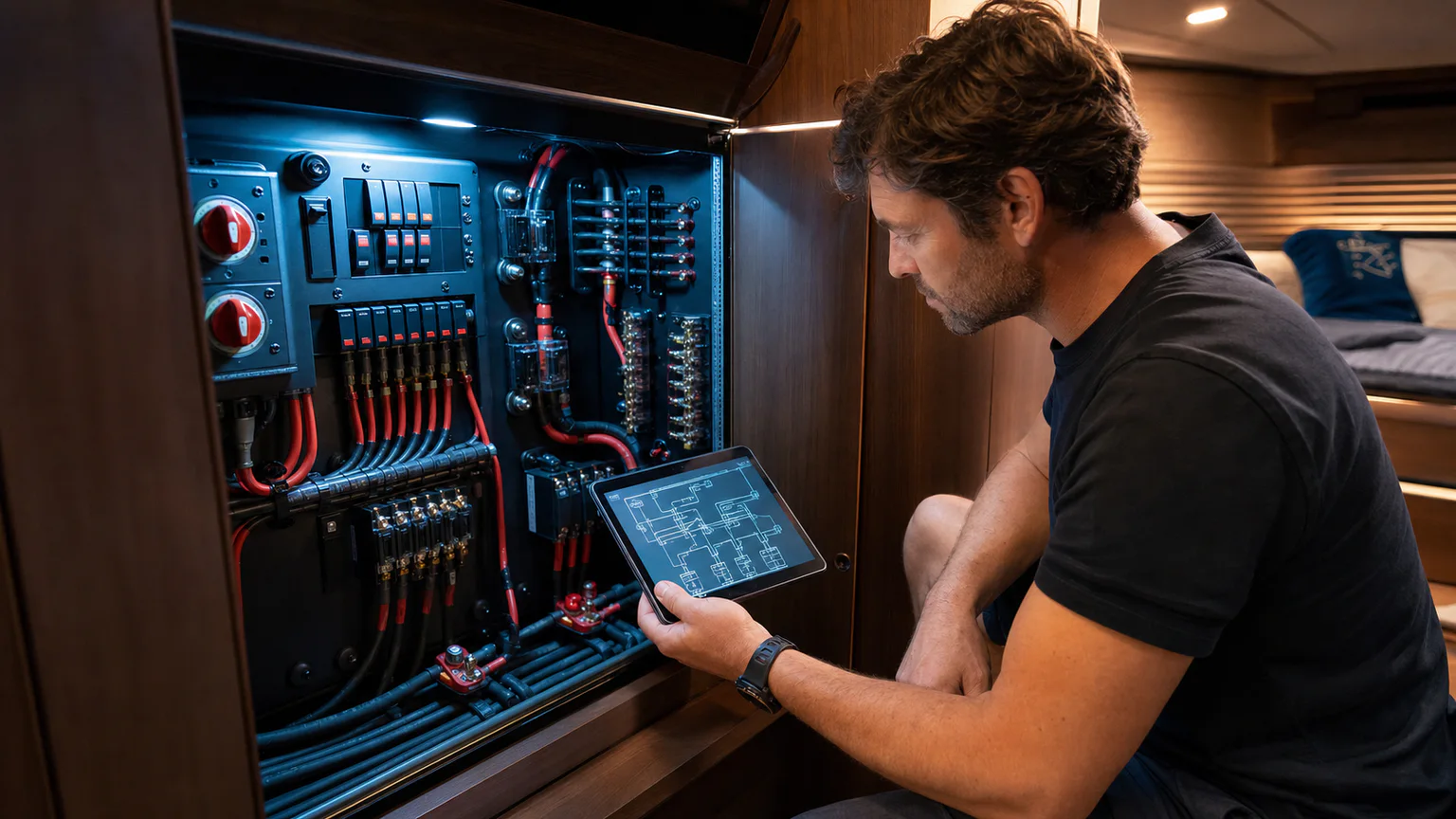 Professional Marine Wiring Diagram Templates workbench showing the physical engineering context behind the documented workflow.