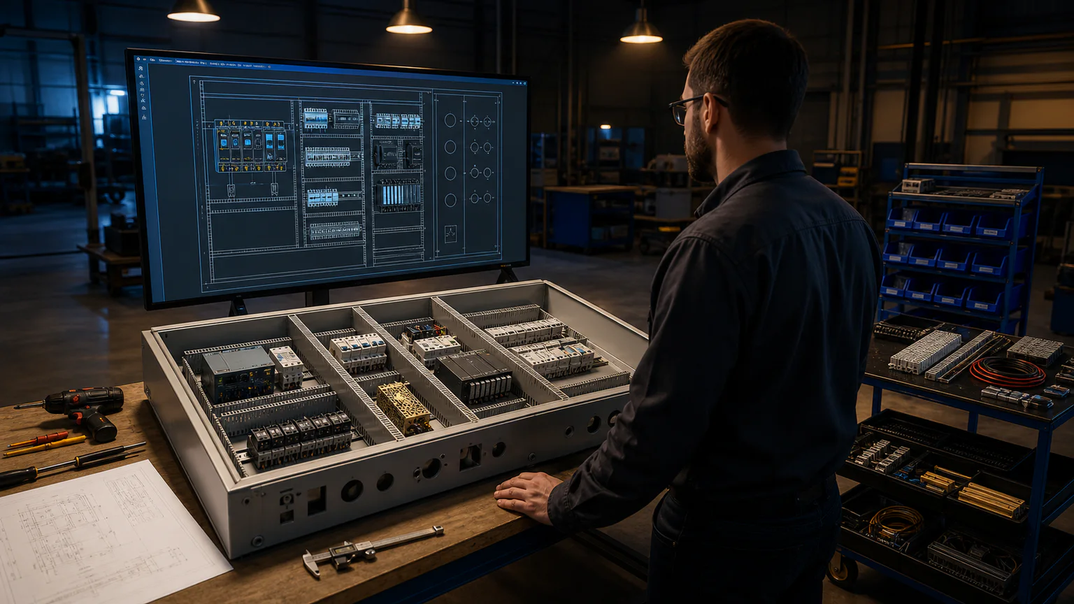 Professional Electrical Panel Schedule Template workbench showing the physical engineering context behind the documented workflow.