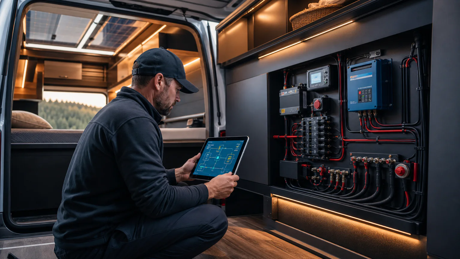 Professional RV and Camper Wiring Diagram Software workbench showing the physical engineering context behind the documented workflow.